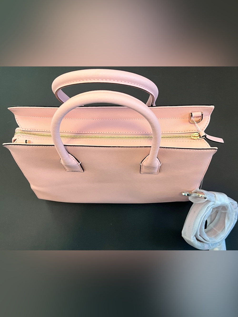 Kate Spade Cameron Medium Satchel Blush Pink Saffiano Leather NWOT Crossbody - Picture 6 of 11